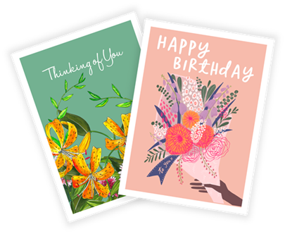 Greeting card preview