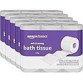 Amazon Basics Soft and Strong 2-Ply Toilet Paper, 30 Ultra Rolls = 120 Regular Rolls, Unscented, 340 Sheet (30 Rolls)