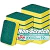 Mr. Scrub Sponges Kitchen Scrub Dish Sponge Scouring Pad, 12 Pack Cleaning Brush Scrubber Supplies for Soap, Dishwashing Dinnerware Sets Pan Pot Towels Cloth Rags Holder Glass Dishwasher Sink Bathroom