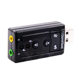 External USB AUDIO SOUND CARD ADAPTER VIRTUAL 7.1 ch USB 2.0 Mic Speaker Audio Headset Microphone 3.5mm Jack Converter