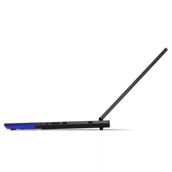 Opposite side profile showing Legion 9i’s slim edge and side I/O accessibility.