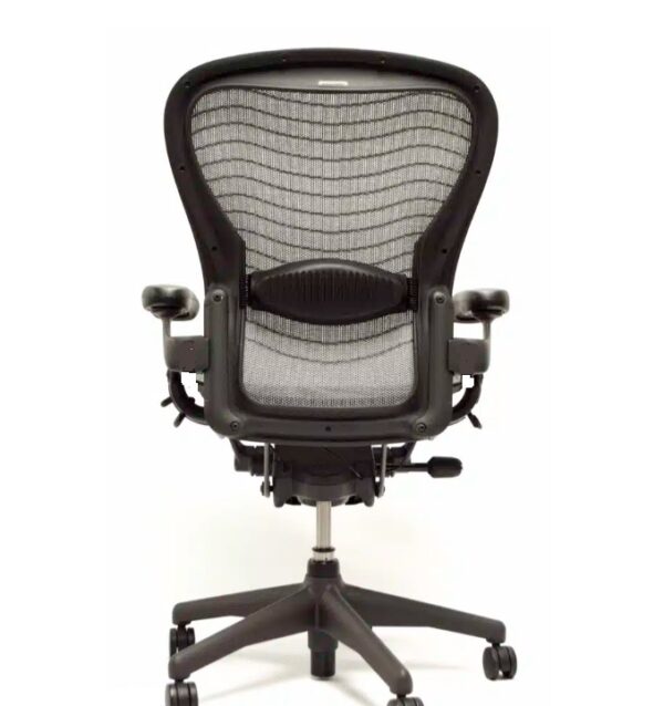 Herman Miller Aeron Chair Black Mineral Wave Back View