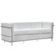 Cube Lc2 Petit Leather Sofa in White Leather by ModSavy