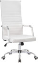 Ribbed Office Chair High Back White by ModSavy