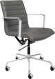 Ribbed Office Chair Mid Back Gray by ModSavy