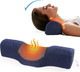 Heated Memory Foam Cervical Neck Support Pillow for Bed with USB Graphene Heating for Stiff Neck Pain Relief