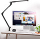 ModSavy Desk Lamp with Clamp, Eye-Care Swing Arm Desk Lamp, Stepless Dimming & Adjustable Color Temperature Modern Architect Lamp with Memory & Timing Function for Study, Work, Home, Office, 12W 