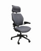 Humanscale Freedom Headrest Chair, Gray Leather, Fully Adjustable