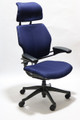 Humanscale Freedom Headrest Chair, Blue, Fully Adjustable