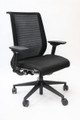 Steelcase Think Chair, Black, 3D Knit Back, Adjustable Arms, Adjustable Lumbar Support