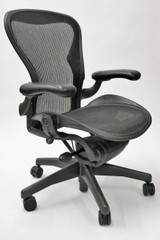 Herman Miller Aeron Chair, Basic, Size B, Black,