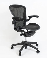 Herman Miller, Aeron Chair, Fully Featured Model, Size B, Black, (AeronLoaded)