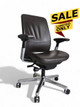 Steelcase Amia Chair, Executive Model, Adjustable Arms, Adjustable Lumbar Support, Polished Base, Leather