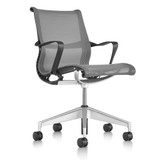Herman Miller Setu Chair, Gray, Platinum, Adjustable