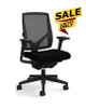 Allsteel Relate Chair, Fully Loaded with Fully Adjustable Arms Black Mesh, Black Fabric Seat,