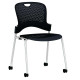 Herman Miller Caper Stacking Side Chair Black Molded Seat and Back