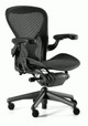 Herman Miller, Aeron Chair, Posturefit Support, Black, Size B