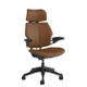 Humanscale Freedom Headrest Chair, Fully Adjustable, Dark Brown Leather