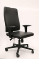 Slim Office Chair by Cavaletti Black Soft Leather