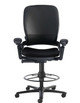 Steelcase, Leap V2 Drafting Work Stool Chair, Black, Leather,